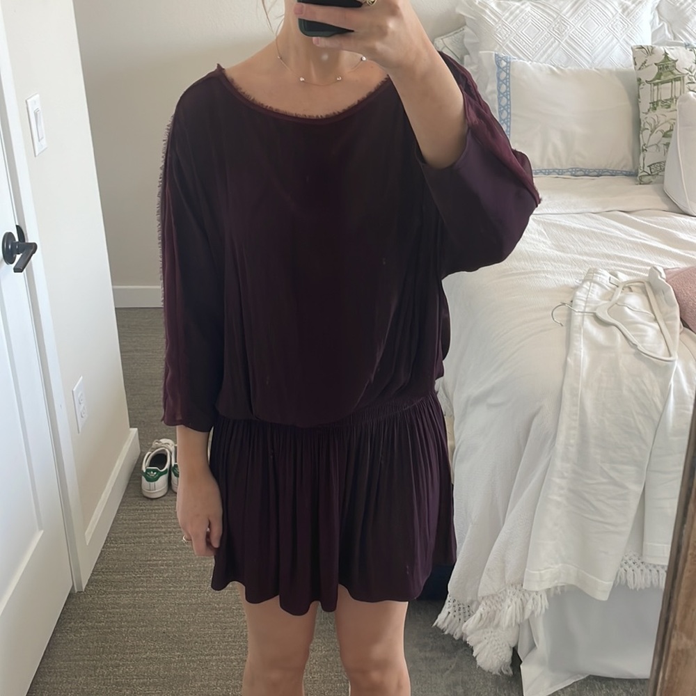 burgundy mini ramy brook dress